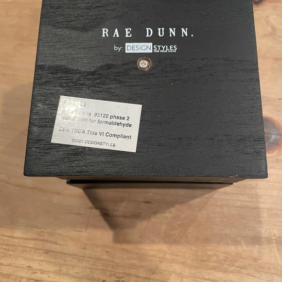 NWOT Rae Dunn Black White Swivel Home Organizer Desk Caddy Faith Hope - Picture 4 of 9